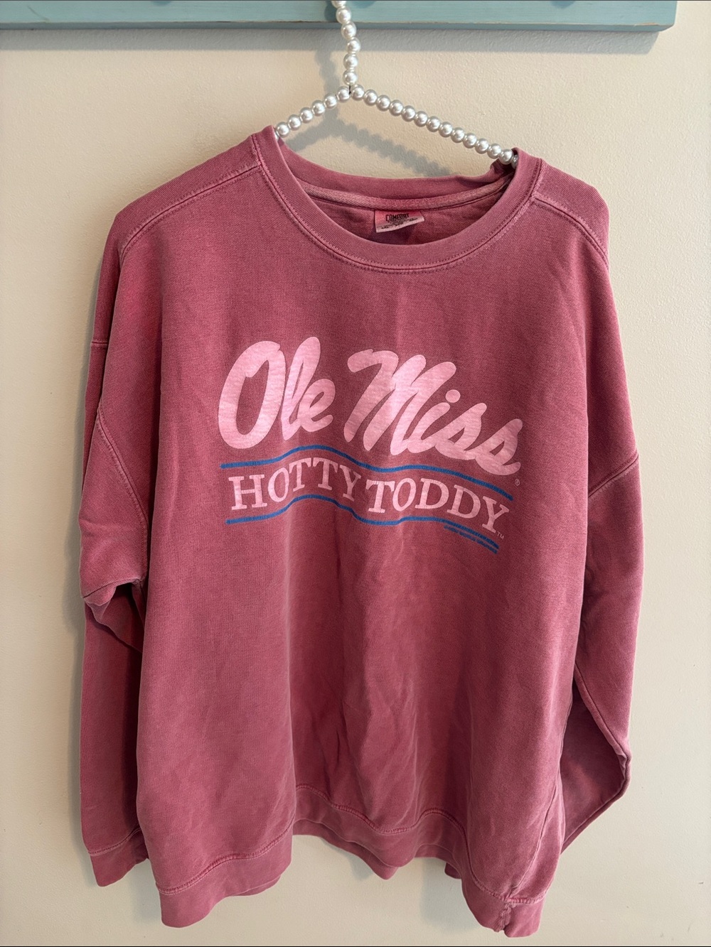 Comfort Colors Ole Miss Sweatshirt 2XL Maroon Hotty Toddy Rebels Crewneck